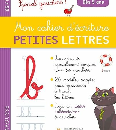 Mon cahier d'écriture Petites lettres - Spécial gauchers